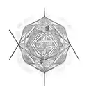 Financial graph intertwined with binary code tattoo design idea