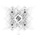 Financial graph intertwined with binary code tattoo design idea