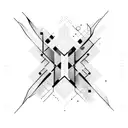 Financial graph intertwined with binary code tattoo design idea