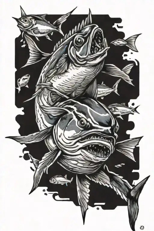 bluefin tuna fish  tattoo design idea