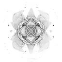 A mandala-inspired design incorporating kitesurfing elements, representing the harmony between spirituality and the exhilaration of kitesurfing tattoo design idea