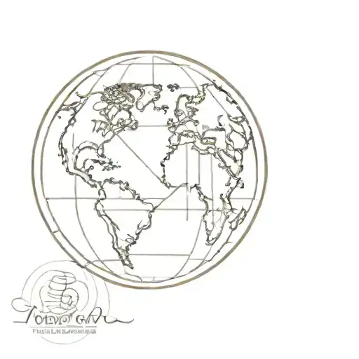 world globe symbolizing tattoo design idea