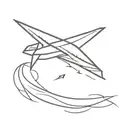 paper plane tattoo design idea