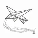 paper plane tattoo design idea