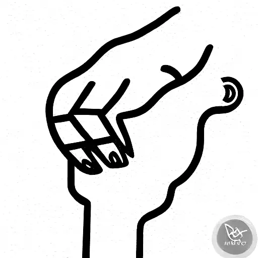 creation of Adam fine line with cyber hand tattoo design idea