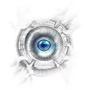 storm ship eye tattoo design idea