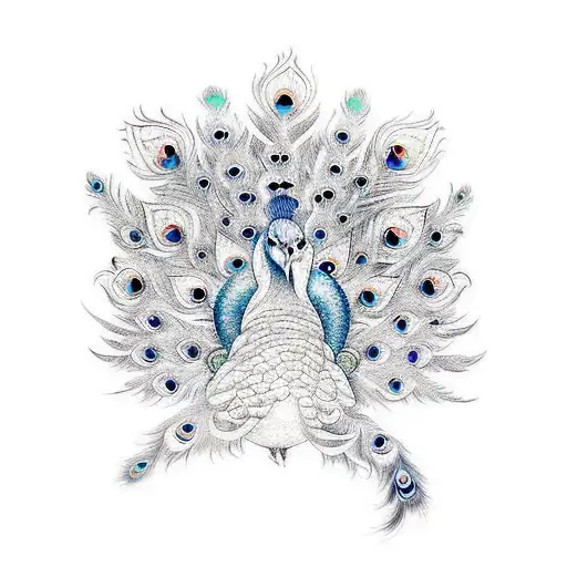 Peacock tattoo design idea