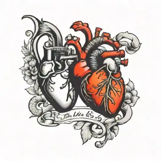 Heartbeats from the names Maor and Yuval tattoo design idea
