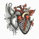 Heartbeats from the names Maor and Yuval tattoo design idea