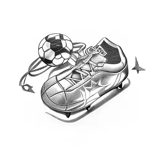 willow tree with a pair of soccer cleats, magic the gathering card, and a star or David hanging from different branchs.  tattoo design idea