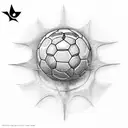 willow tree with a pair of soccer cleats, magic the gathering card, and a star or David hanging from different branchs.  tattoo design idea