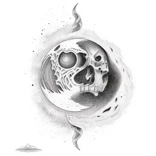 full sleeve, upper arm tattoo.  It is a moon-lit beach and the sand fades into my skin tone tattoo design idea