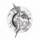 half sleeve, upper arm tattoo.  It is a moon-lit beach and the sand fades into my skin tone tattoo design idea