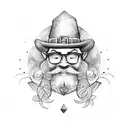 hipster leprechaun  tattoo design idea