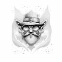 hipster leprechaun  tattoo design idea