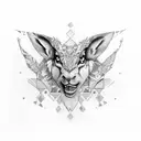 harlequin hat tattoo design idea