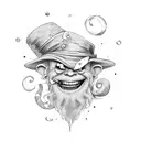 leprechaun having fun tattoo design idea