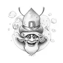 leprechaun having fun tattoo design idea
