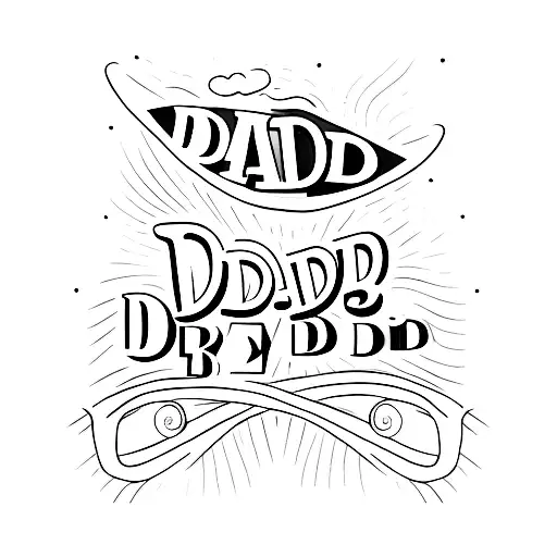 rip dad tattoo design idea