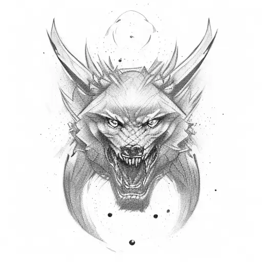 manly, sexy male, elegant, black & red, vigor, strong mindset, alpha tattoo design idea