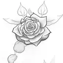 Jasmine flowers and an anchor tattoo design idea