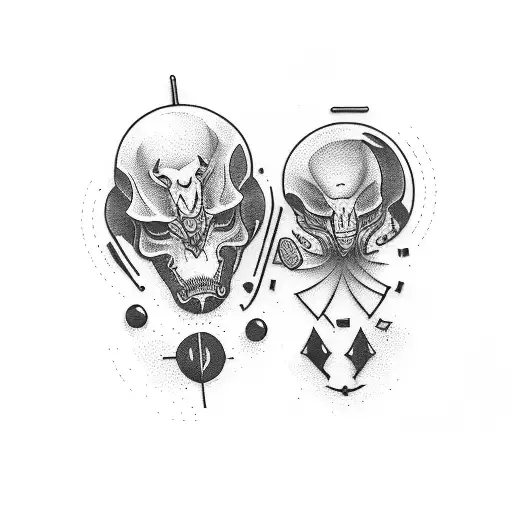 representation of two sons  tattoo design idea