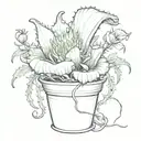 Venus flytrap tattoo design idea