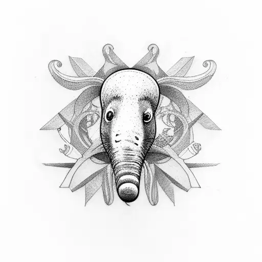 anteater tattoo design idea