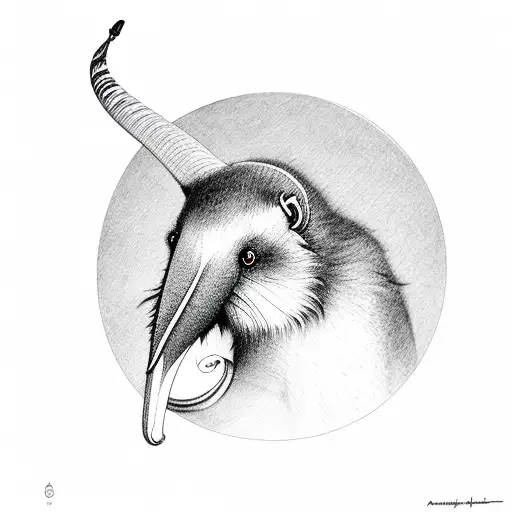 anteater tattoo design idea