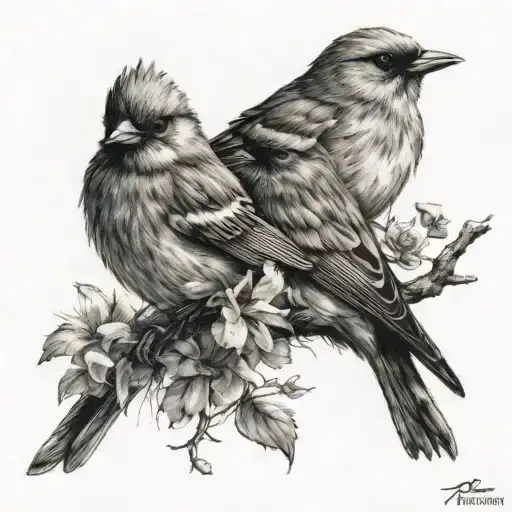 Thee Little birds Song  tattoo design idea