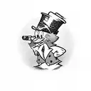 Scrooge McDuck smoking a bong tattoo design idea