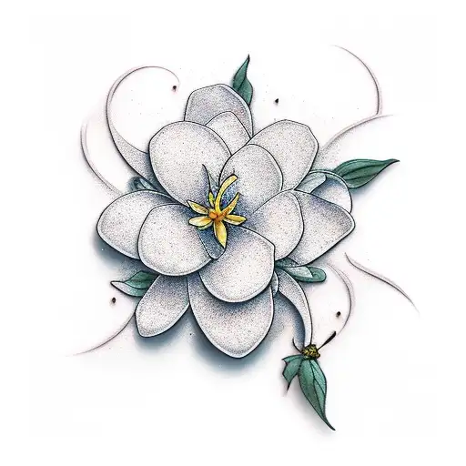 Jasmine flower  tattoo design idea