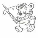 mix of tigger Winnie the pooh and a fairy tattoo design idea