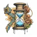 hourglass tattoo design idea