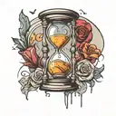 hourglass tattoo design idea