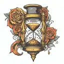 hourglass tattoo design idea