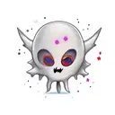 cute ghost tattoo design idea