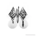 2 boys Caesar and Alexander tattoo design idea