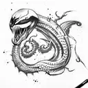 venom tattoo design idea