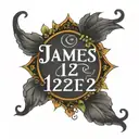 James 1:12 bible verse written tattoo design idea