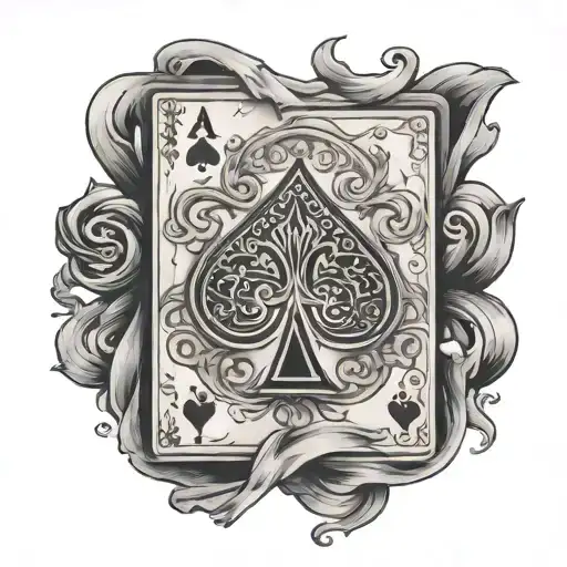ace of spades tattoo design idea