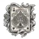 ace of spades tattoo design idea