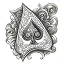 ace of spades tattoo design idea
