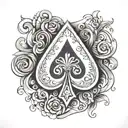 ace of spades tattoo design idea