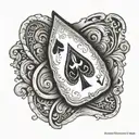 ace of spades tattoo design idea