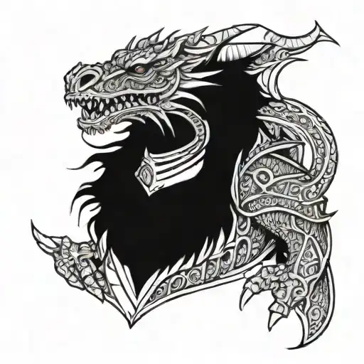 Dragonborn tattoo design idea