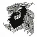 Dragonborn tattoo design idea