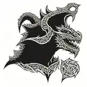 Dragonborn tattoo design idea