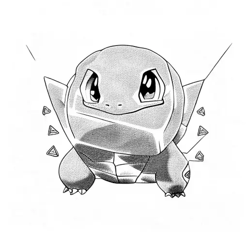 Bulbasaur, squirtle, charmander, butterfree and mudkip tattoo design idea