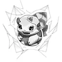 Bulbasaur, squirtle, charmander, butterfree and mudkip tattoo design idea